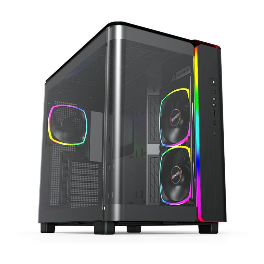 ANIGMA Pre-built Gaming PC Intel Core i7-14700KF/B760M A WiFi Motherboard/32GB RAM/1TB SSD/GeForce RTX 4070 SUPER TWIN EDGE 12GB/360MM ARGB AIO CPU Liquid Cooler/6x ARGB Fans/850W PSU/Montech King 95 PRO Case Black/Windows 11 Pro - Black