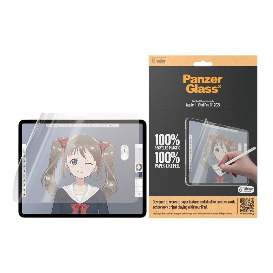 PanzerGlass Graphic Paper Ultra-Wide Fit Screen Protector For iPad Pro 11 M4