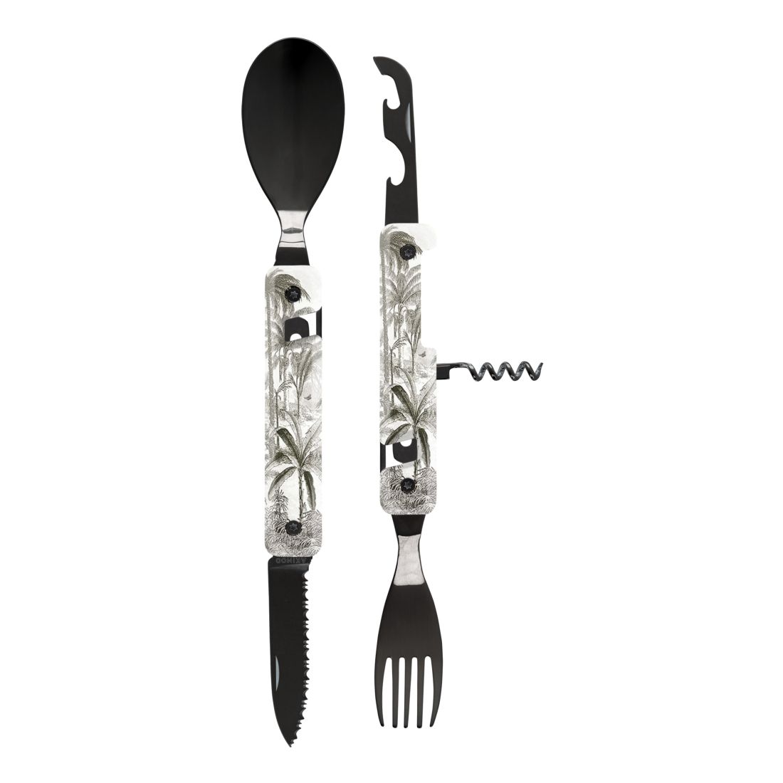 Akinod Multifunction Black Mirror Finish Cutlery 13H25 - Tropics