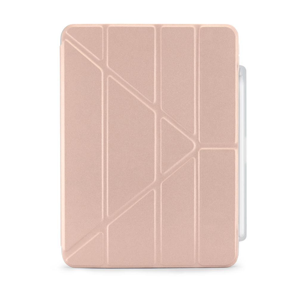 Pipetto iPad Air 11 Origami Folio Smart Case No.3 With Pencil Case - Mettalic Pink