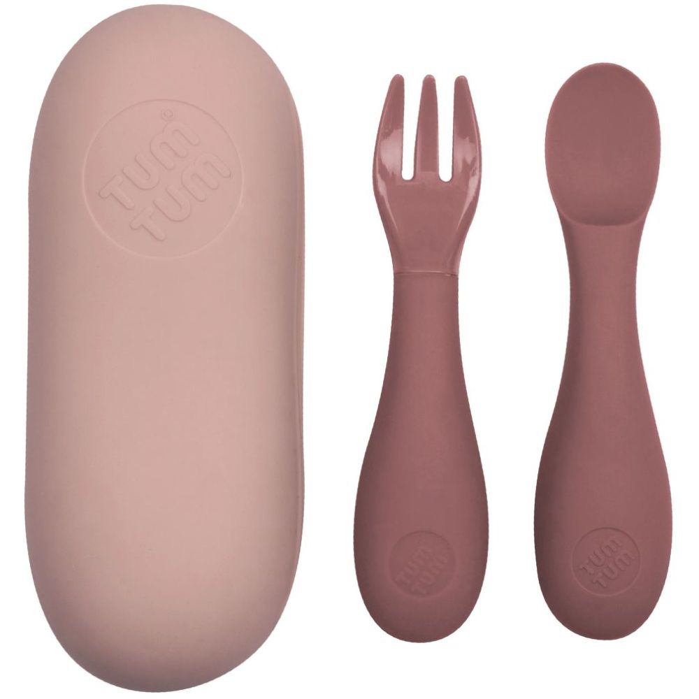 Tum Tum Baby Cutlery With Travel Case - Pink