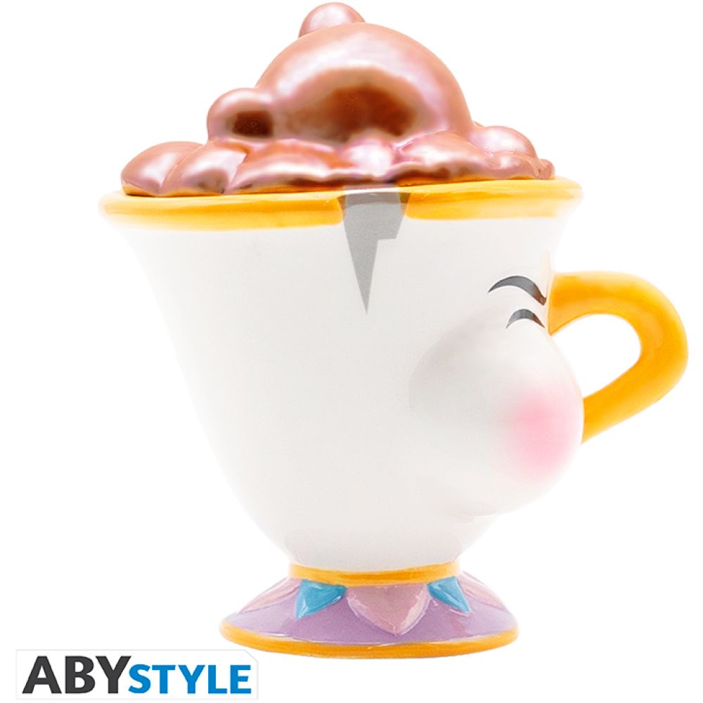 Abystyle Disney The Beauty & The Beast Chip With Bubbles 3D Mug 300 ml