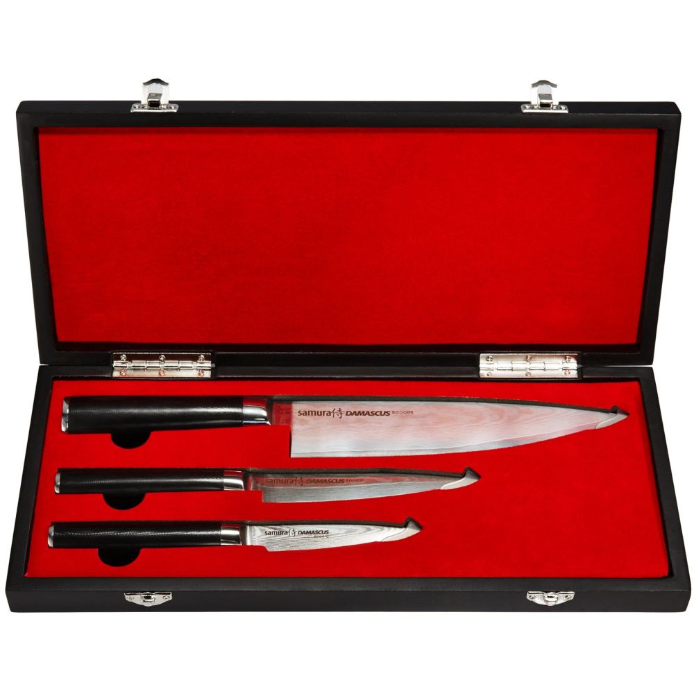 Samura Damascus Kitchen Knives Gift Box (Set Of 3)