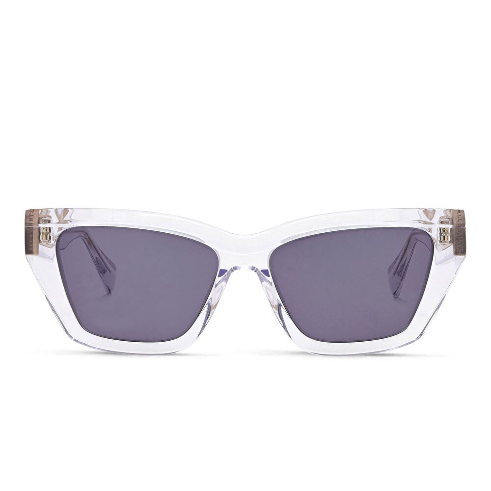 AllSaints Logo Cat-Eye Sunglasses - Clear / Solid Grey (192082003)