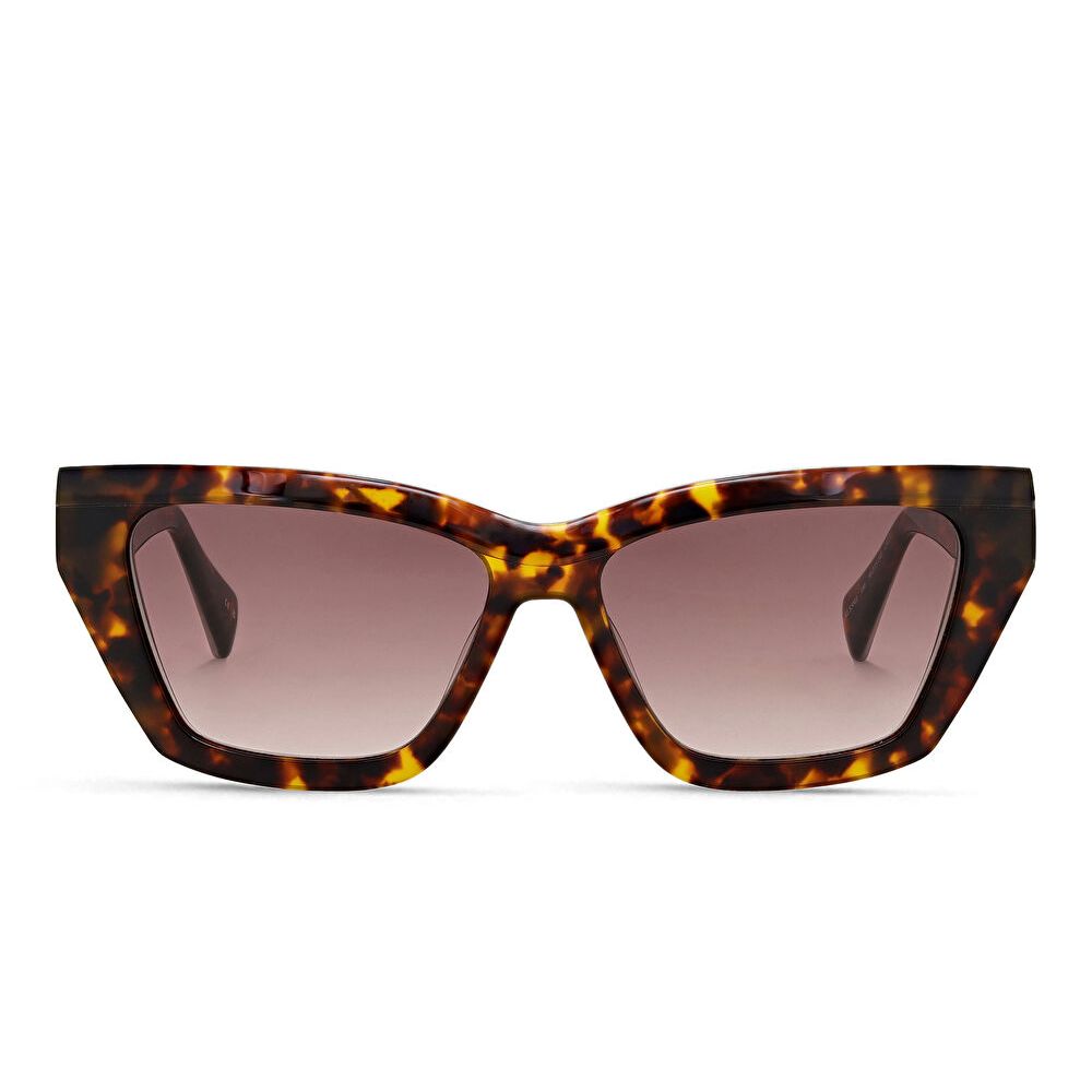 AllSaints Logo Cat-Eye Sunglasses - Tortoise / Gradient Brown (192082002)