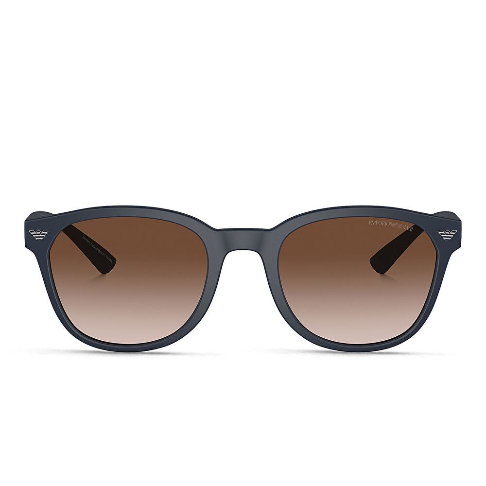 Emporio Armani Logo Round Sunglasses - Blue / Gradient Brown (192505005)