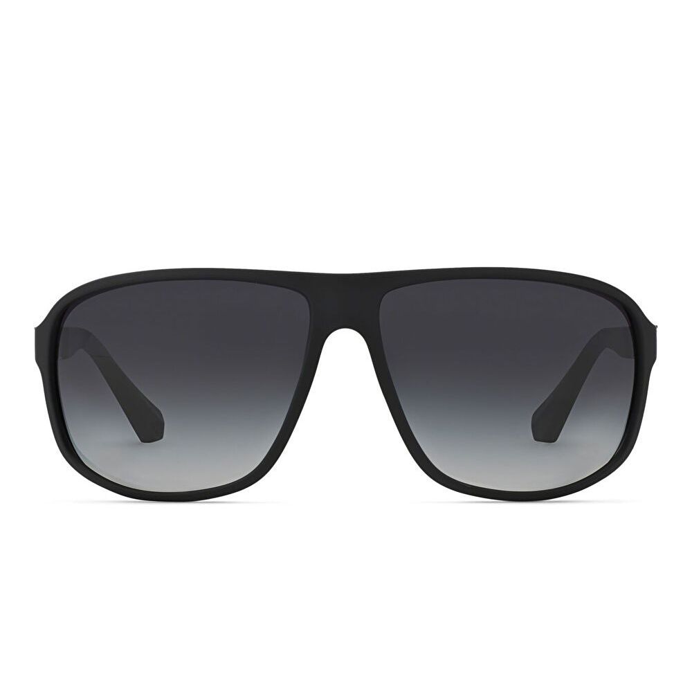 Emporio Armani Wide Square Sunglasses - Black / Grey (96071001)
