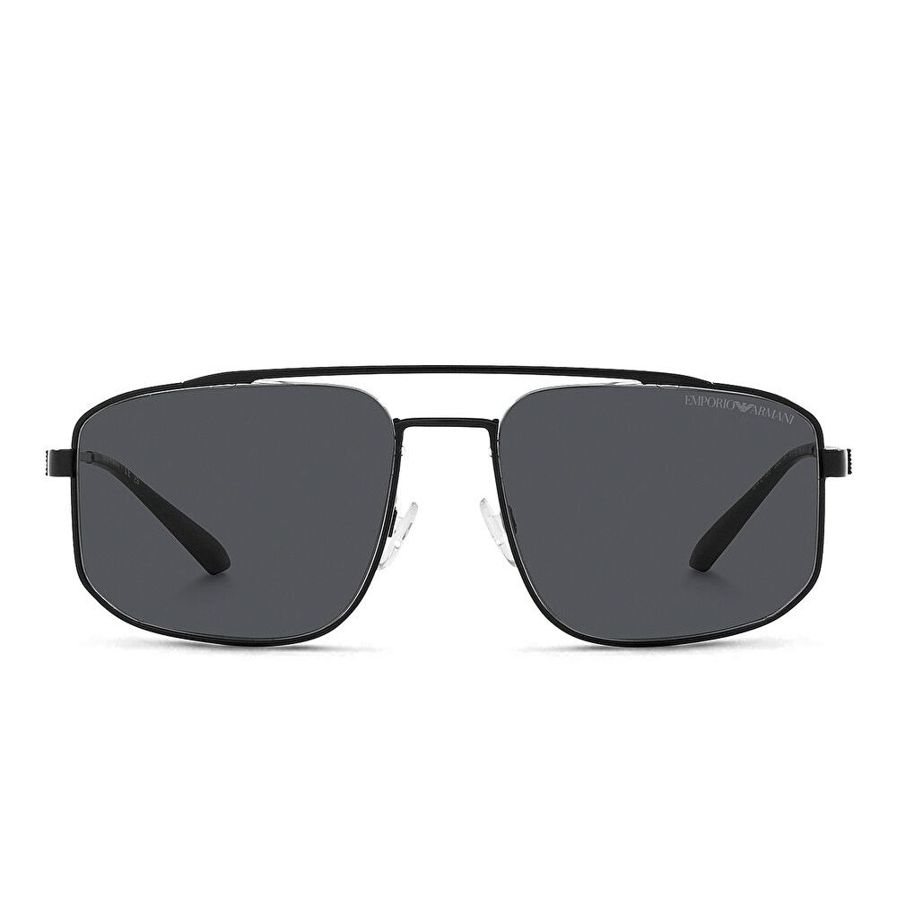 Emporio Armani Square Sunglasses - Black / Dark Grey (185554001)