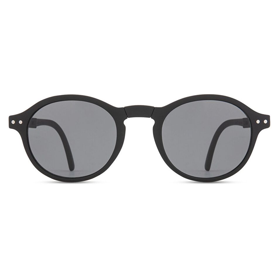 IZIPIZI Logo Unisex Round Sunglasses - Black / Grey (192730001)