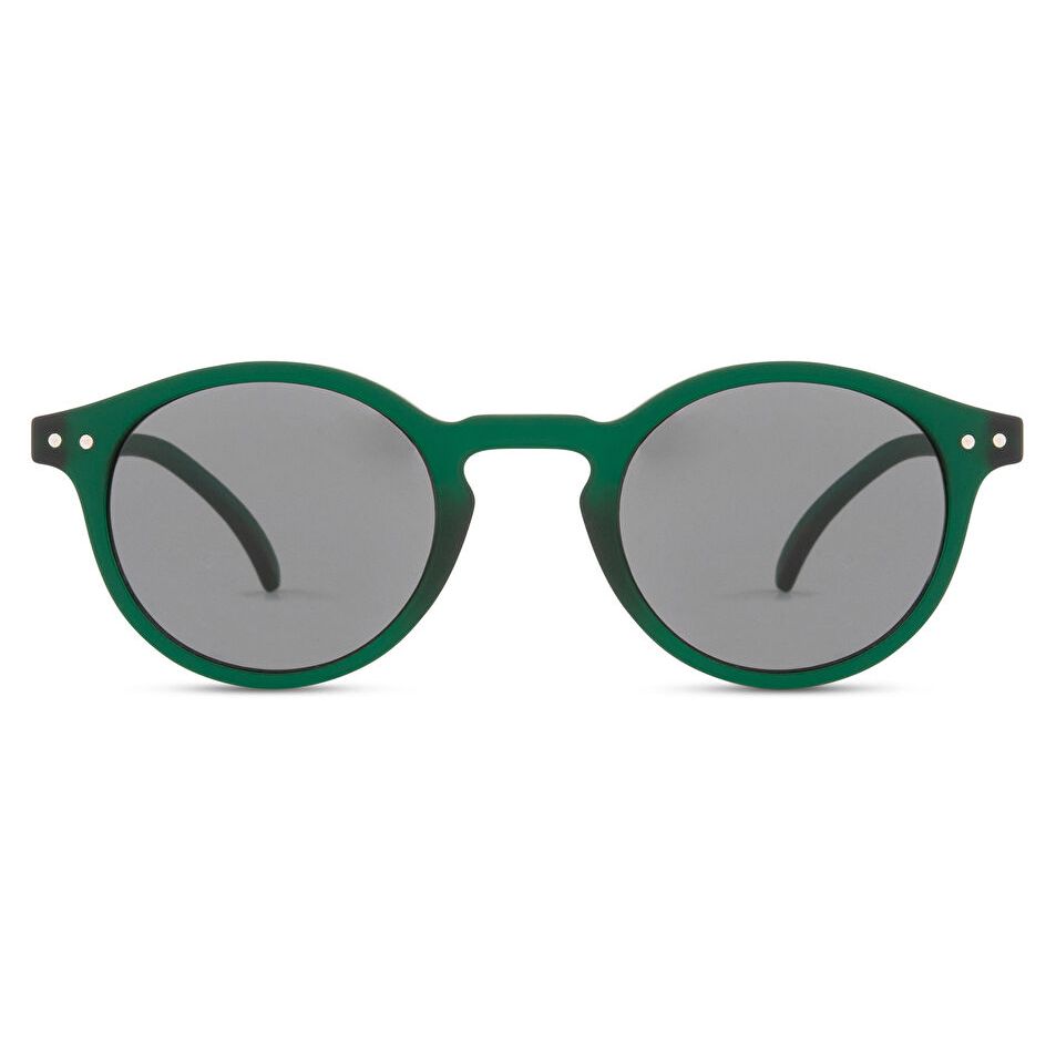 IZIPIZI Logo Unisex Round Sunglasses - Green / Grey (192731003)