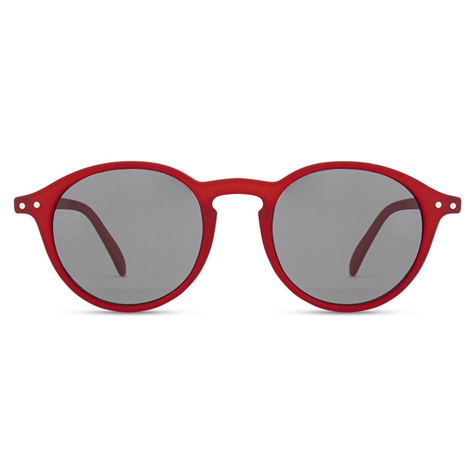 IZIPIZI Logo Unisex Round Sunglasses - Red / Grey (192729002)