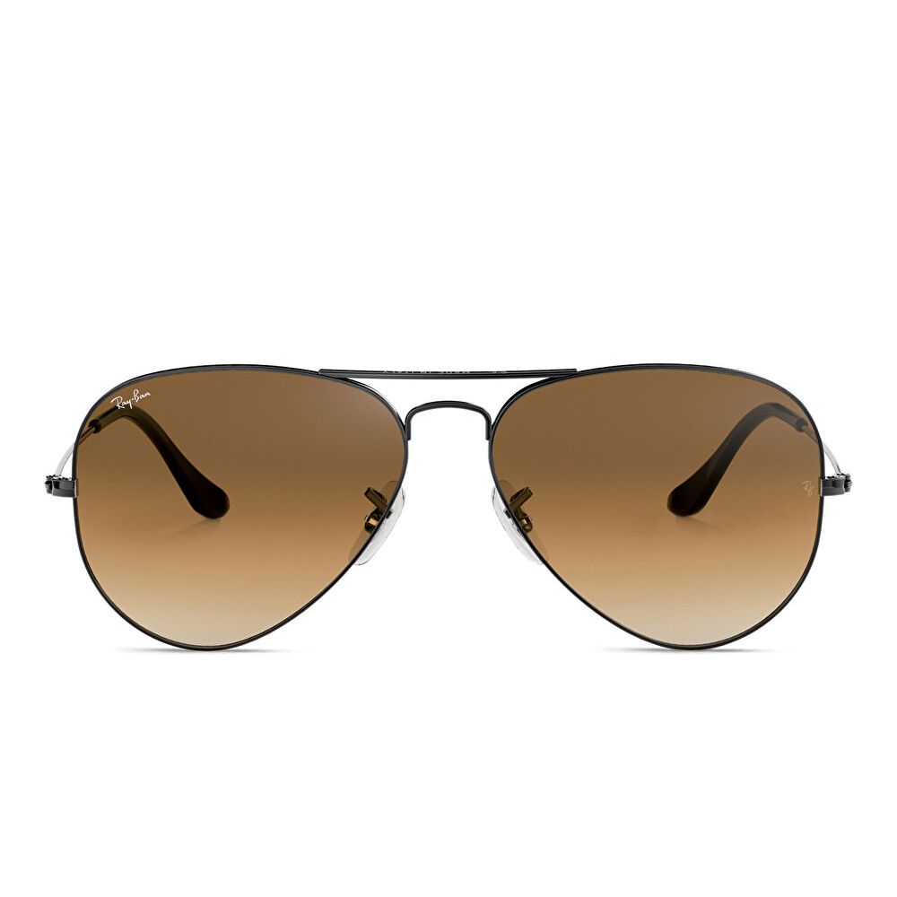 Ray-Ban Unisex Aviator Sunglasses - Gunmetal / Clear Gradient Brown (23308056)
