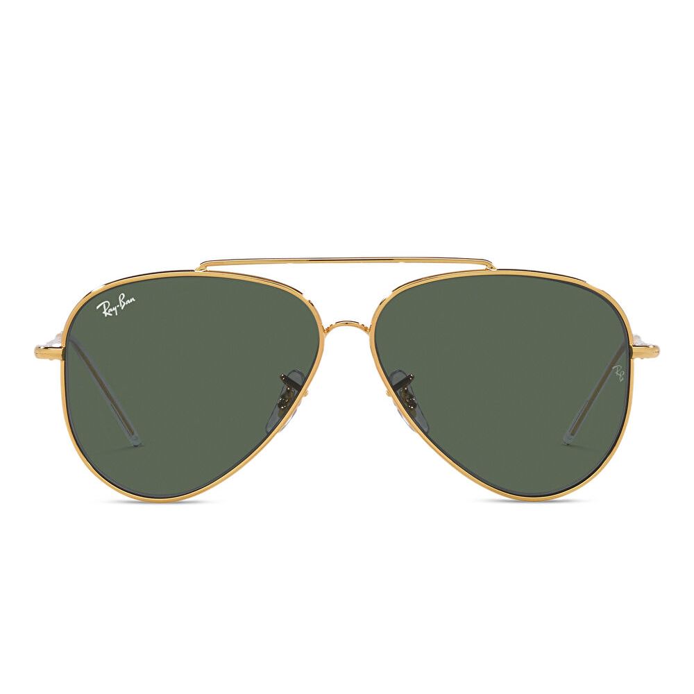 Ray-Ban Reverse Unisex Aviator Sunglasses - Gold / Dark Green (187585001)