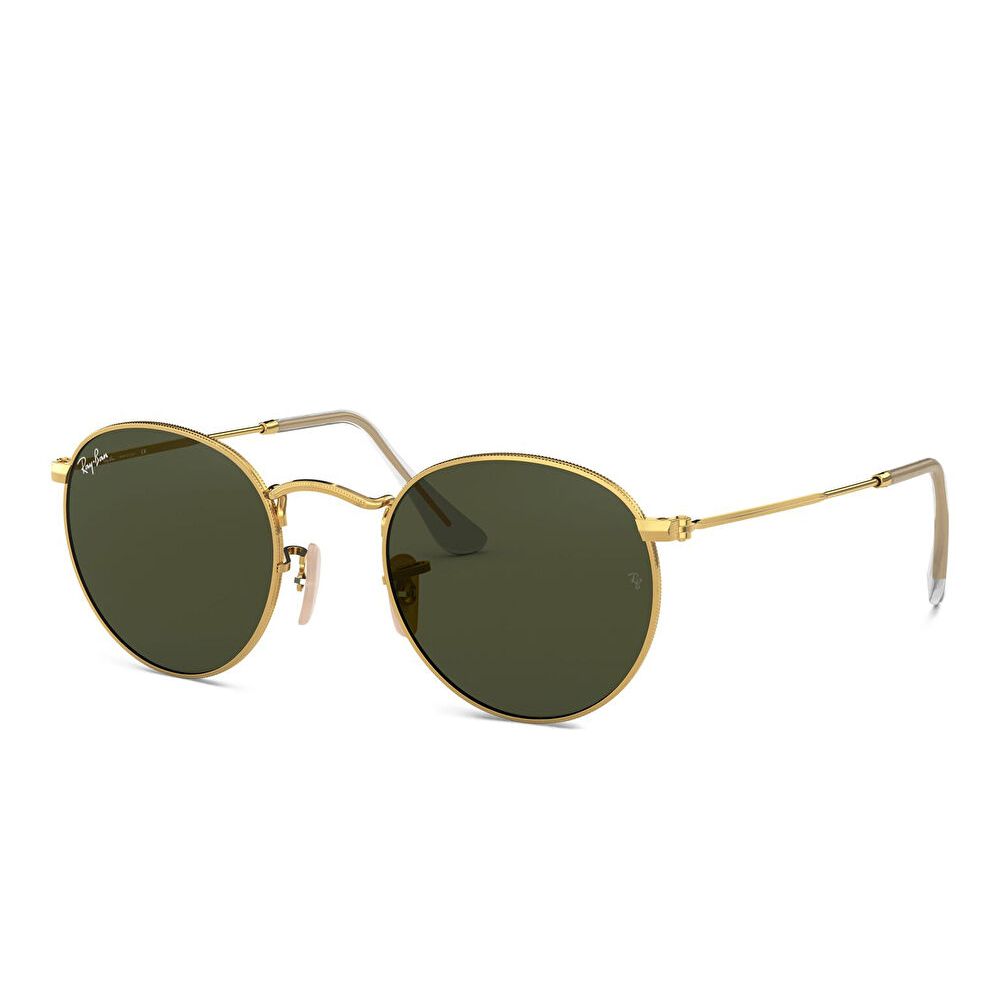 Ray-Ban Unisex Round Sunglasses - Gold / Crystal Green (58558003)