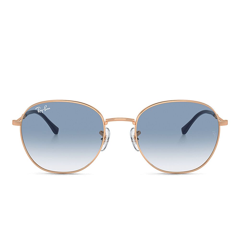 Ray-Ban Unisex Round Sunglasses - Rose Gold / Clear Gradient Blue (189854007)