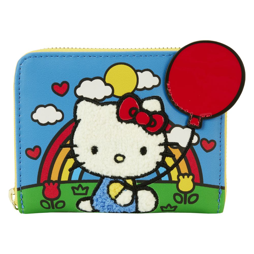 Loungefly Wallet Hello Kitty 50th Anniversary Chenille Kitty Zip Around Wallet