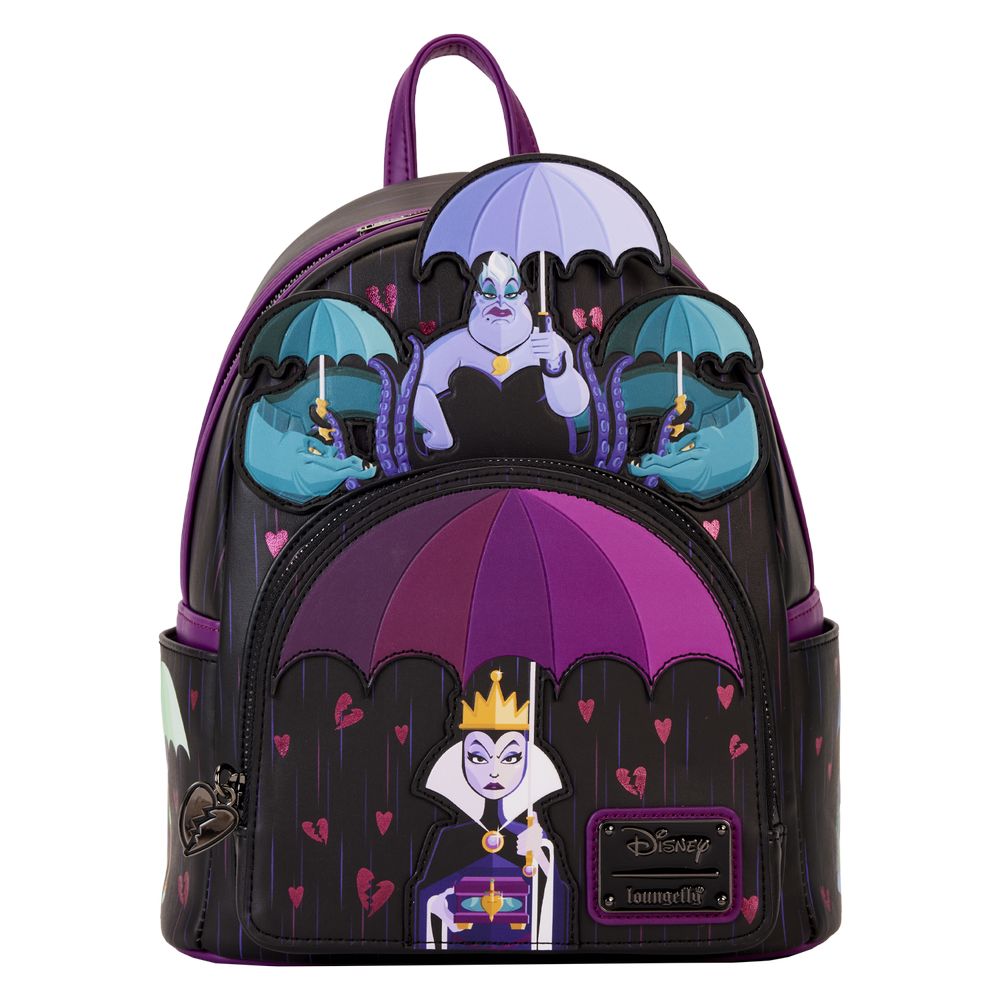 Loungefly Leather Disney Villains Curse Your Hearts Mini Backpack