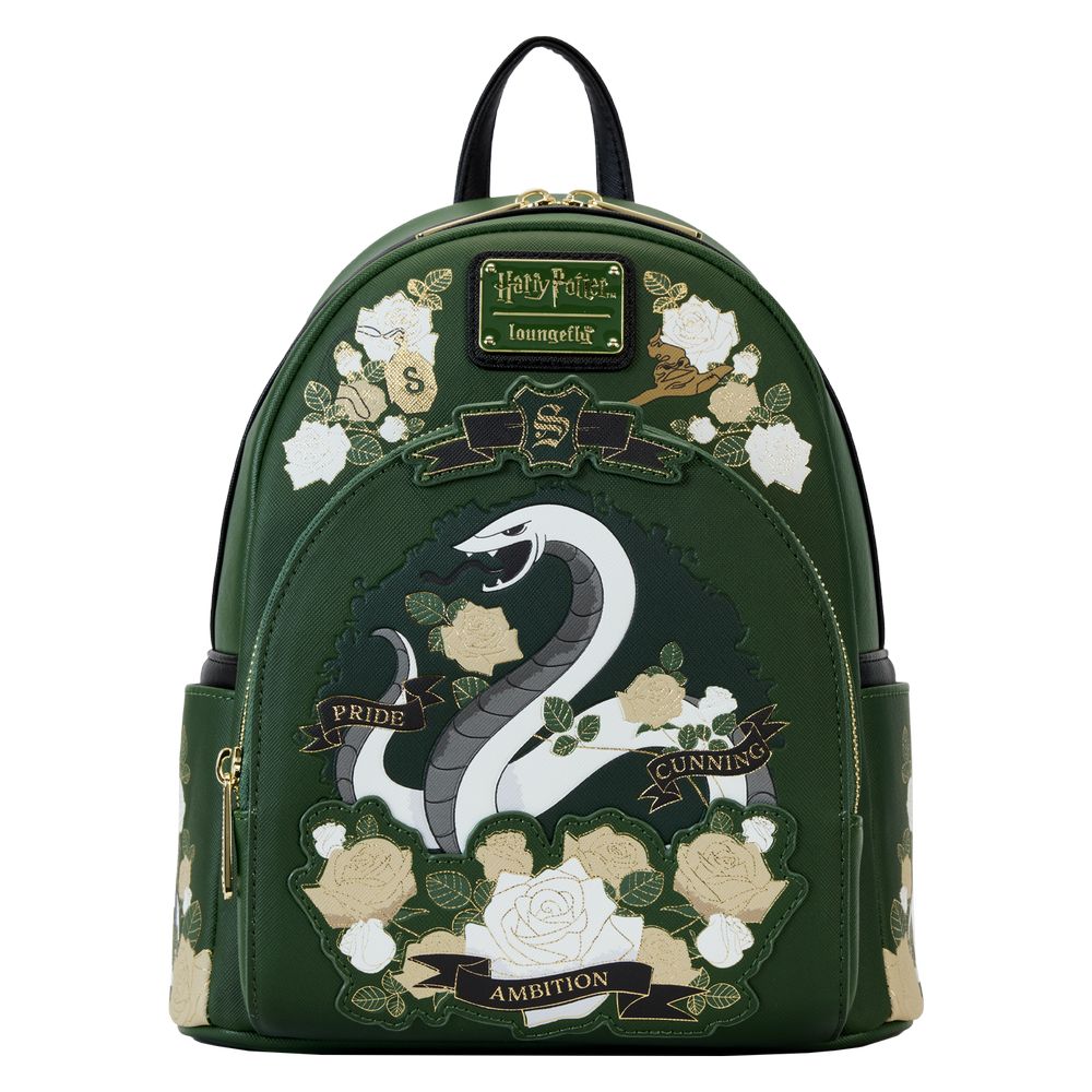 Loungefly Leather Harry Potter Slytherin House Tattoo Mini Backpack