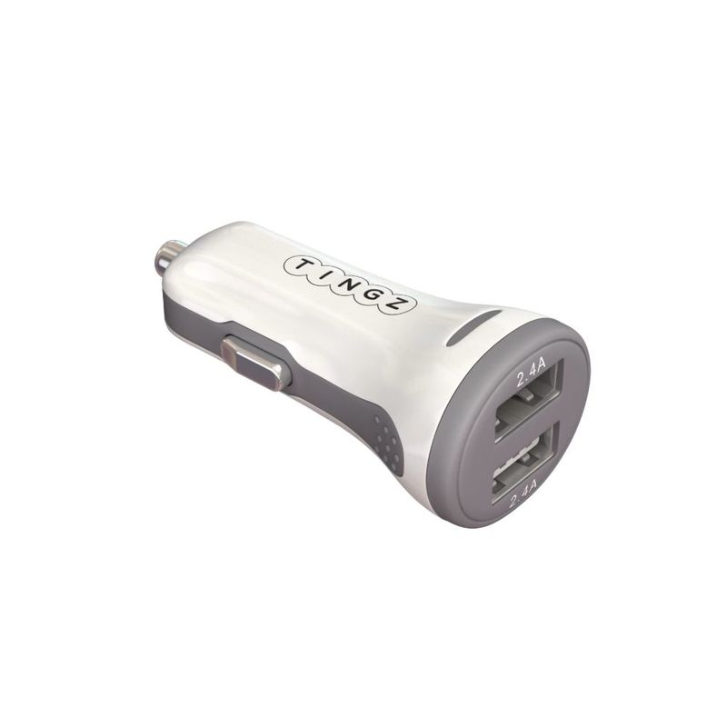 Tingz My Car Charger 3.4A 2 USB White Car Charger