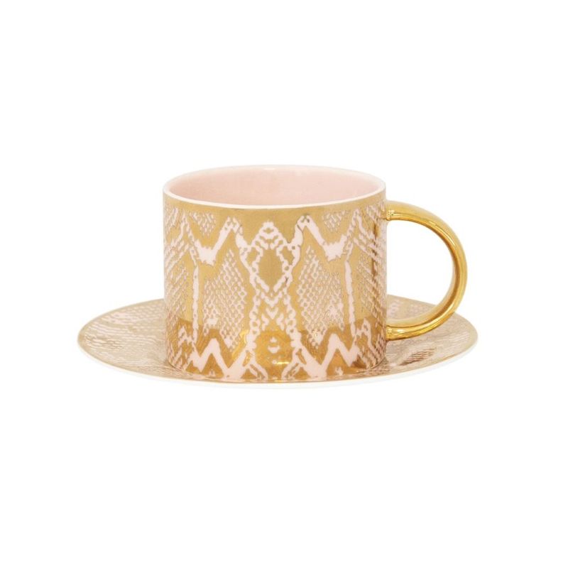 Cristina Re Teacup & Saucer Safari Snakeskin