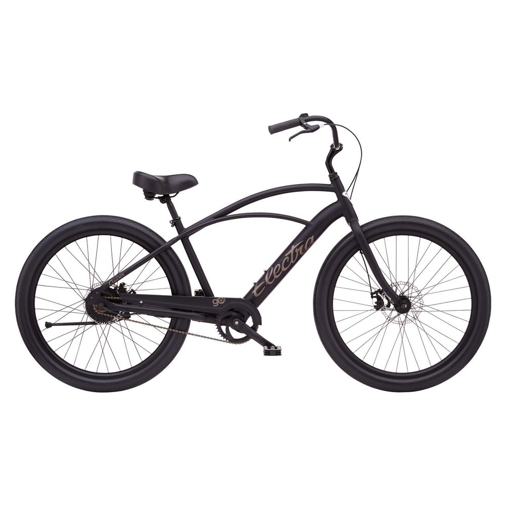 Electra Men's E-Bike Cruiser Go! Matte Black Sand 27.5