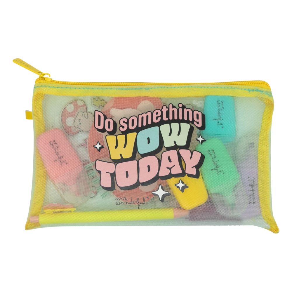 Mr. Wonderful Pencil Case With Extras - Do Something Wow Today