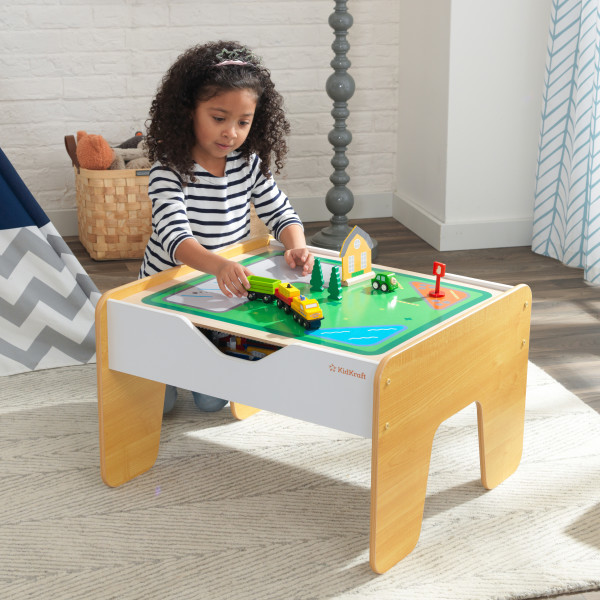 Kidkraft 2-In-1 Activity Table With Board Gray/Natural