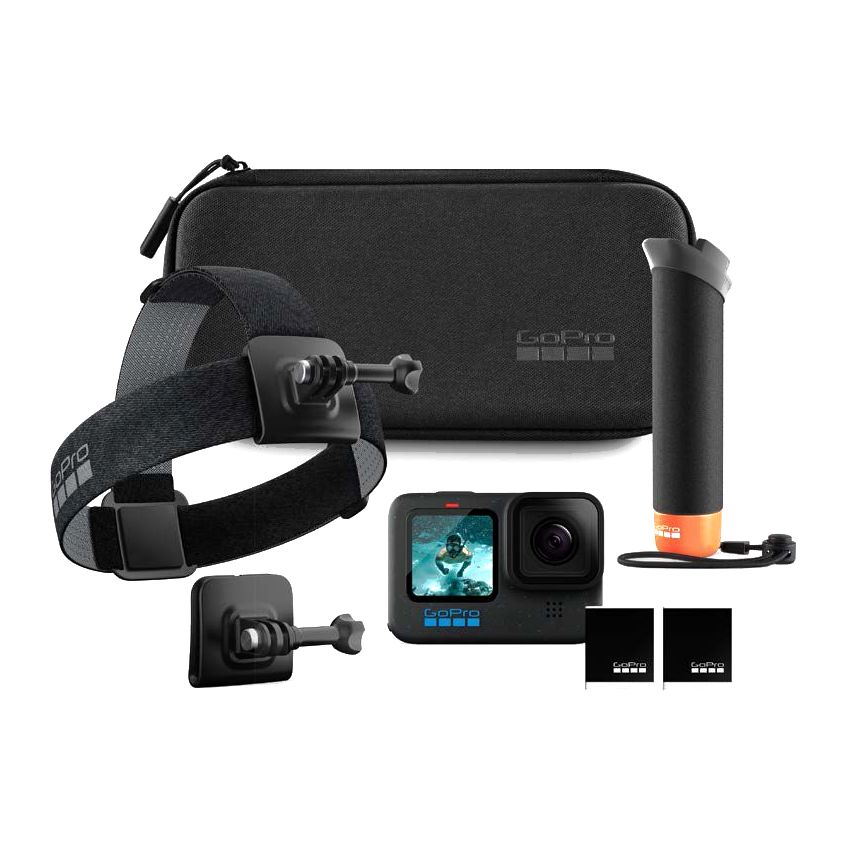 GoPro HERO12 Black - Accessory Bundle (Extra Enduro + Handler + Head Strap 2.0)