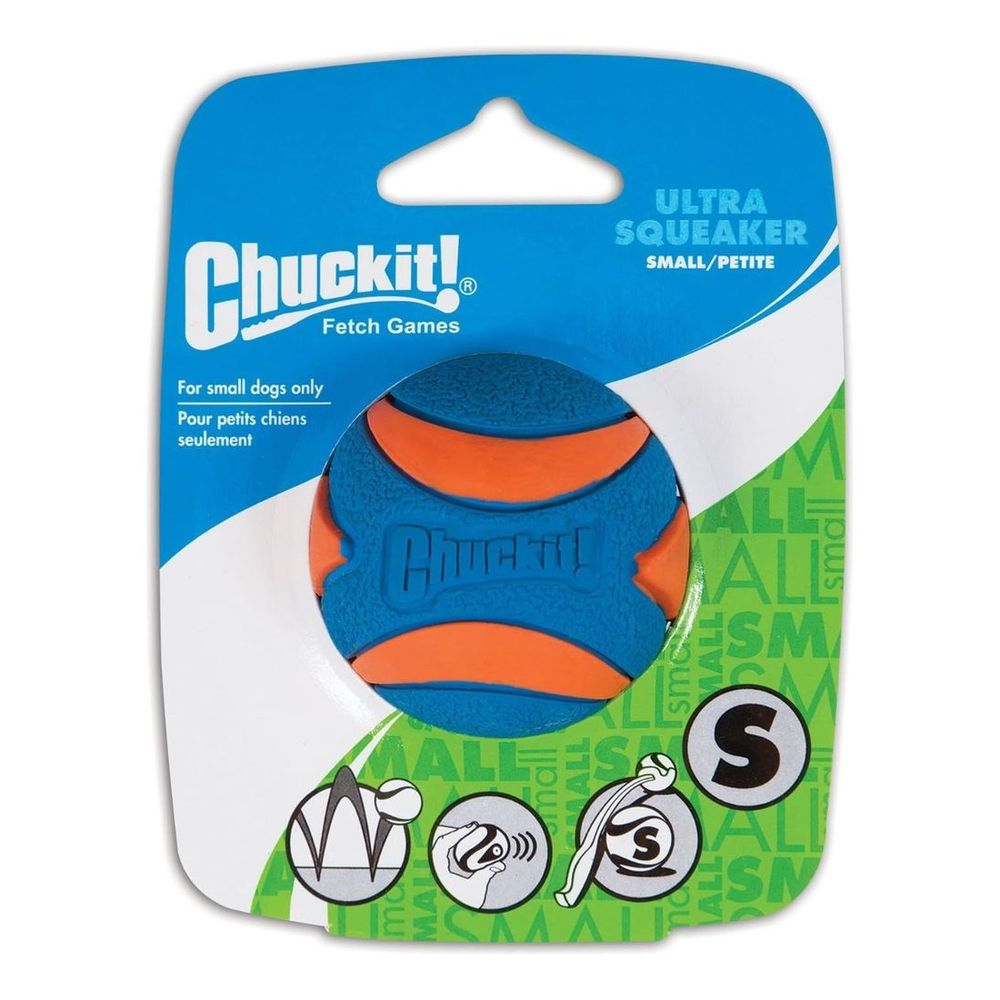 Chuckit! Dog Toy Ultra Squeaker Ball - Small 1 Pack)