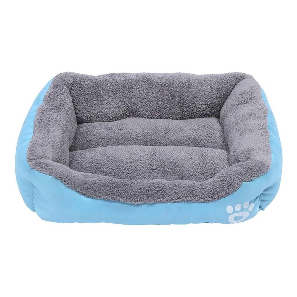 Nutrapet Grizzly Square Dog Bed Blue Medium - 54 x 42 cm