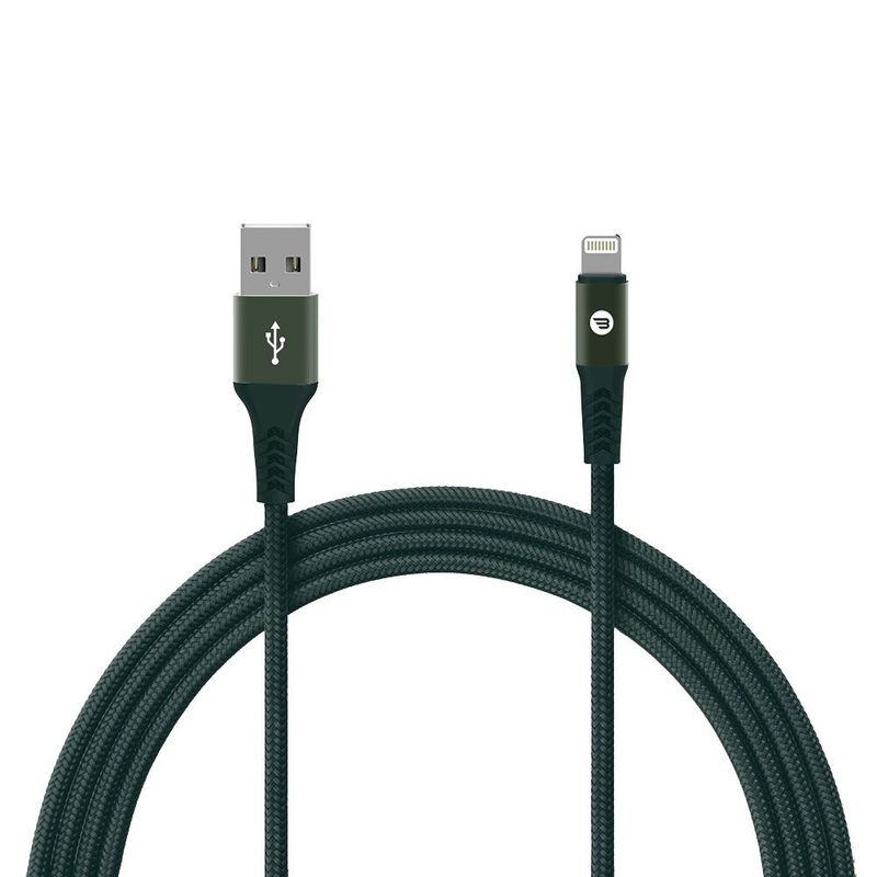 Baykron Kevlar USB to Lightning 1.2M Midnight Green Cable