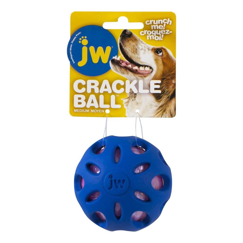 JW Crackle Heads Crackle Ball Medium - Multicolor (Includes 1)