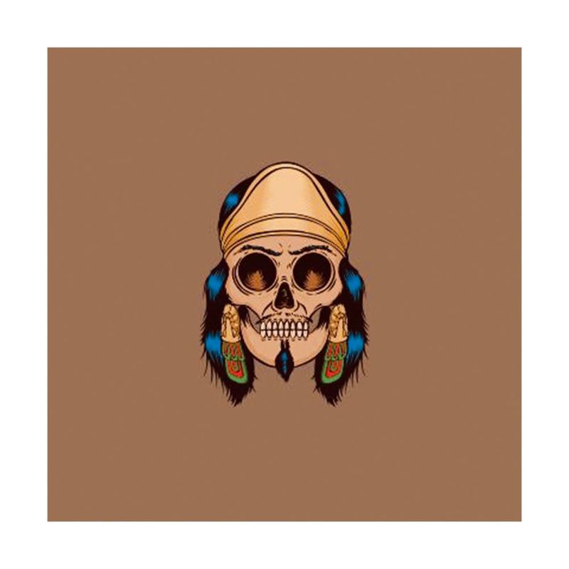 Three Monkeys Concepts Brown Skull Sticker