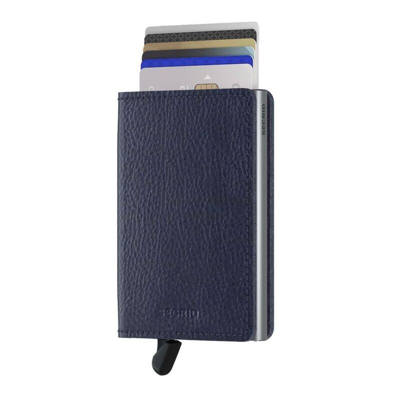 Secrid Slimwallet Vegetable Tanned Navy-Silver