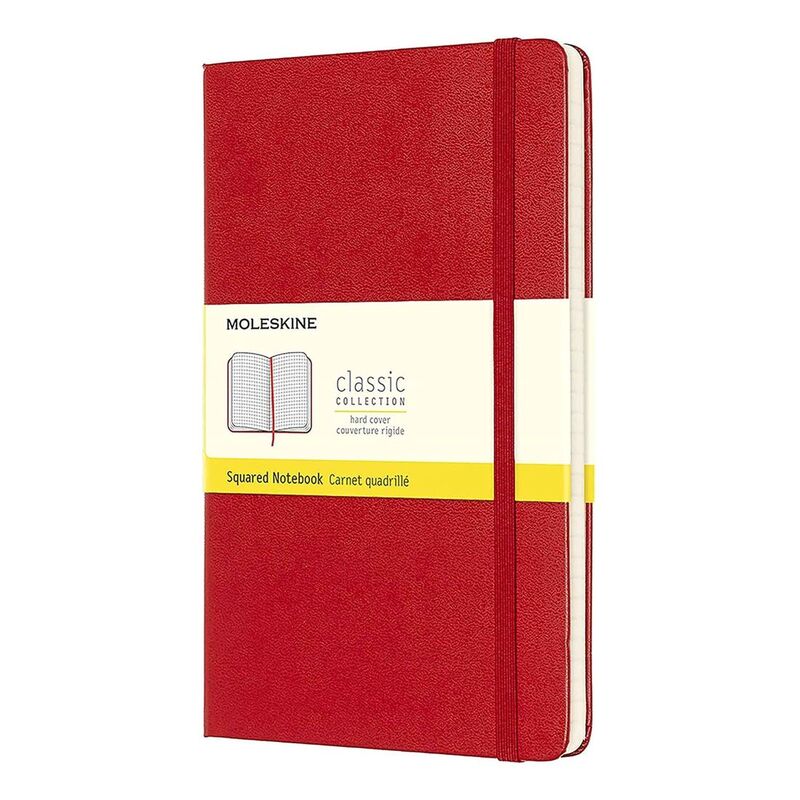 Moleskine Squared F2 Notebook Large - Red