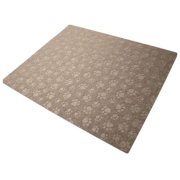 Drymate Cat Litter Mat Debossed Paw Litter Mat Taupe 28 x 34 inch/ 71 cm x 86 cm