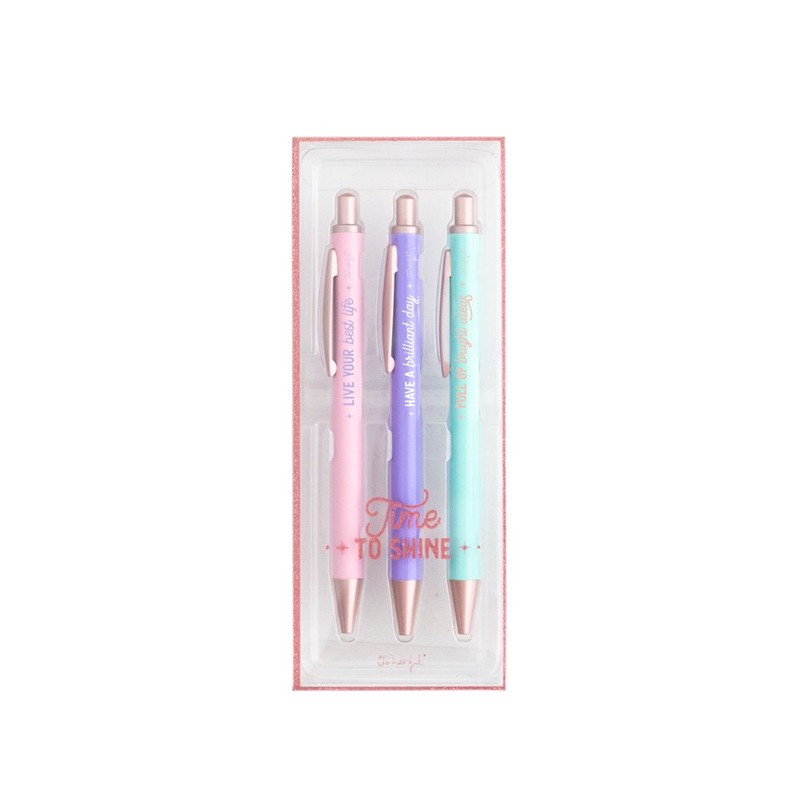 Glitter Collection to Write Down Brilliant Ideas Pens (Set of 3)