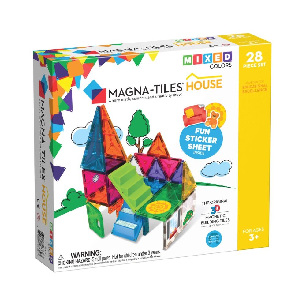 Magna-Tiles House 28 Piece Magnetic Building Set