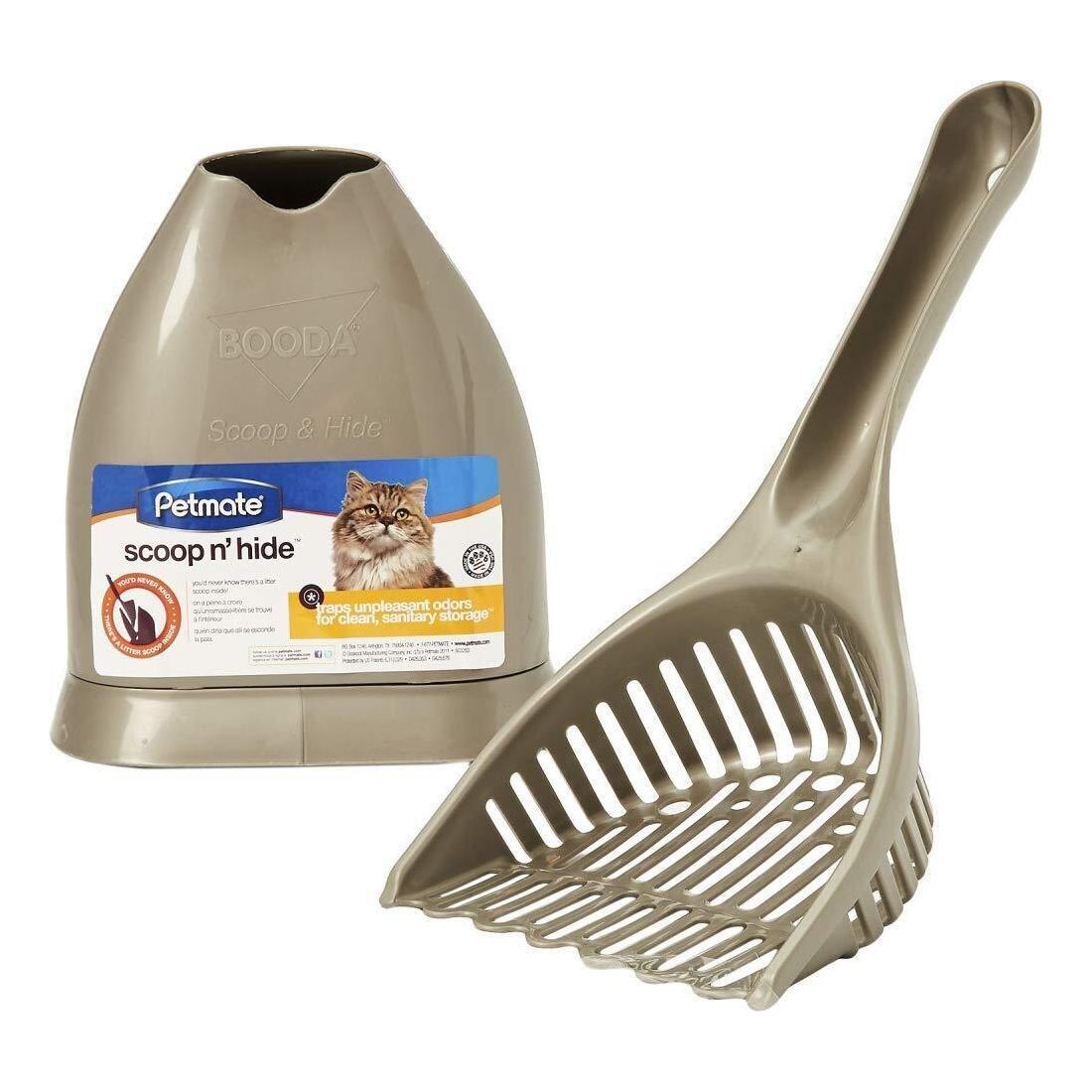 Petmate Scoop-N-Hide Litter Scoop Titanium