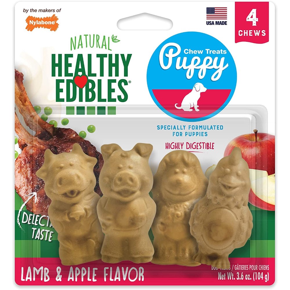 Nylabone Healthy Edibles Puppy Pals 4 Count Blister Card One Size