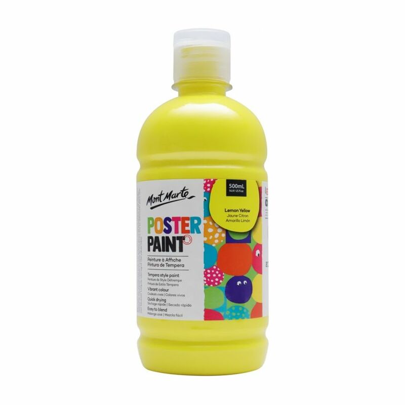 Mont Marte Poster Paint 500Ml Lemon Yellow