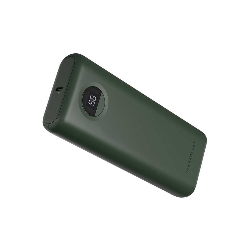 Powerology Compact Power Bank 20000mAh PD 30W Green