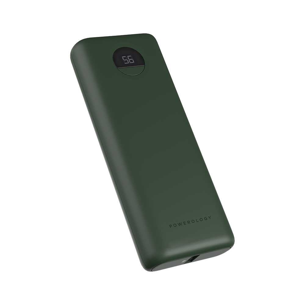 Powerology Compact Power Bank 20000mAh PD 30W Green