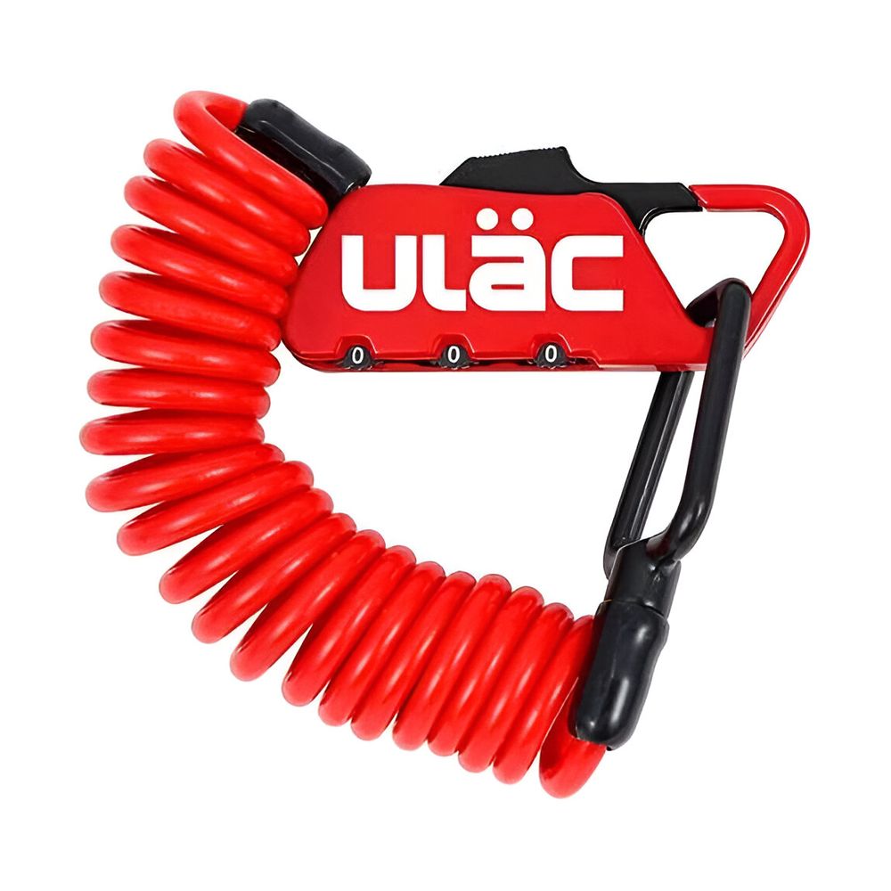 Ulac Piccadilly Carabiner Cable Combo Lock Red