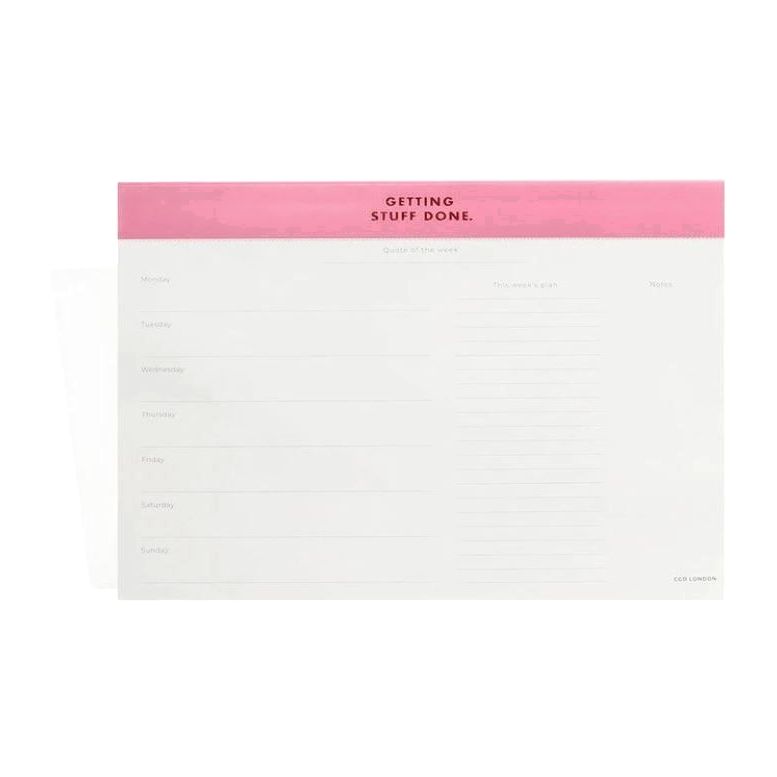 Career Girl London Getting Stuff Done Weekly Desk Pad