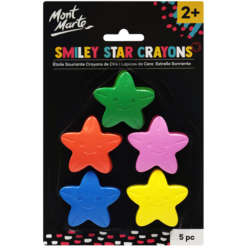 Mont Marte Smiley Star Crayons 5Pc Paint Crayons