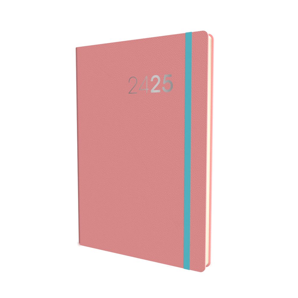 Collins Debden Legacy Academic July 2024 - July 25 A5 Week To View Mid Year Diary Planner School/ College/ University Term Journal - Pink - CL53M.50-2425 (168 Sheets)