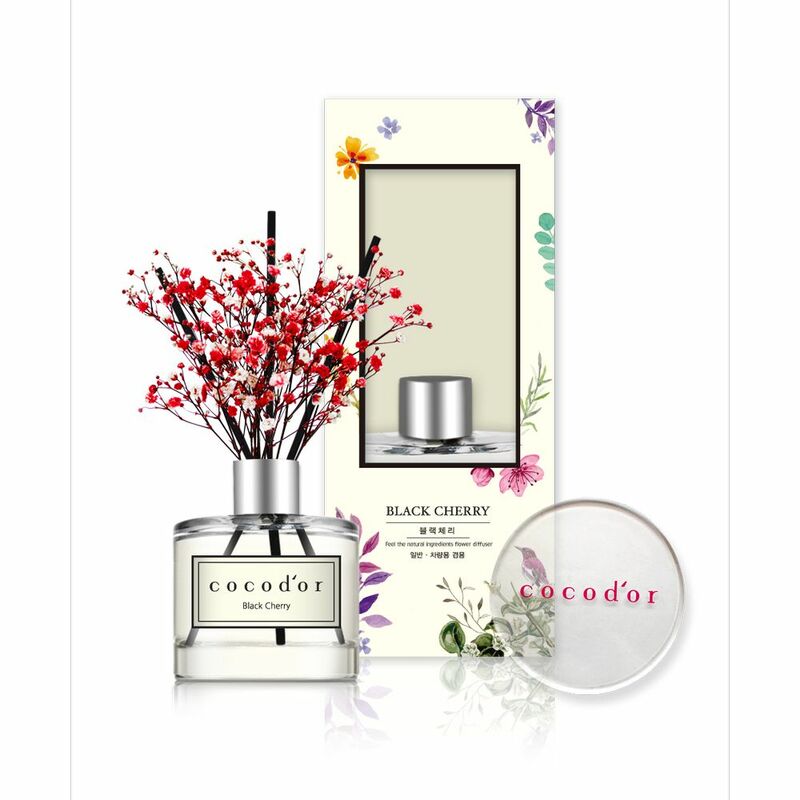 Cocod'Or Flower Black Cherry 50ml Diffuser + Reed Stick3Pcs