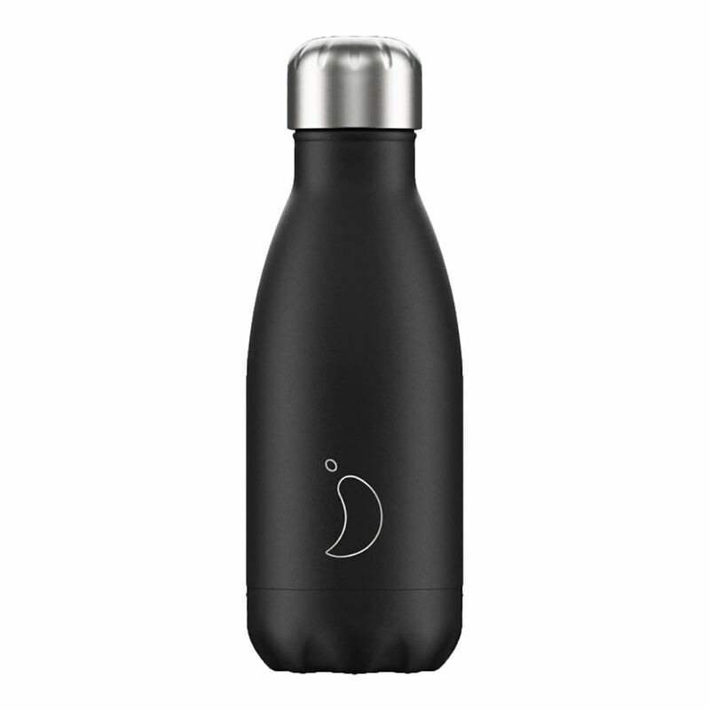 Chilly's Monochrome Water Bottles 260ml Black