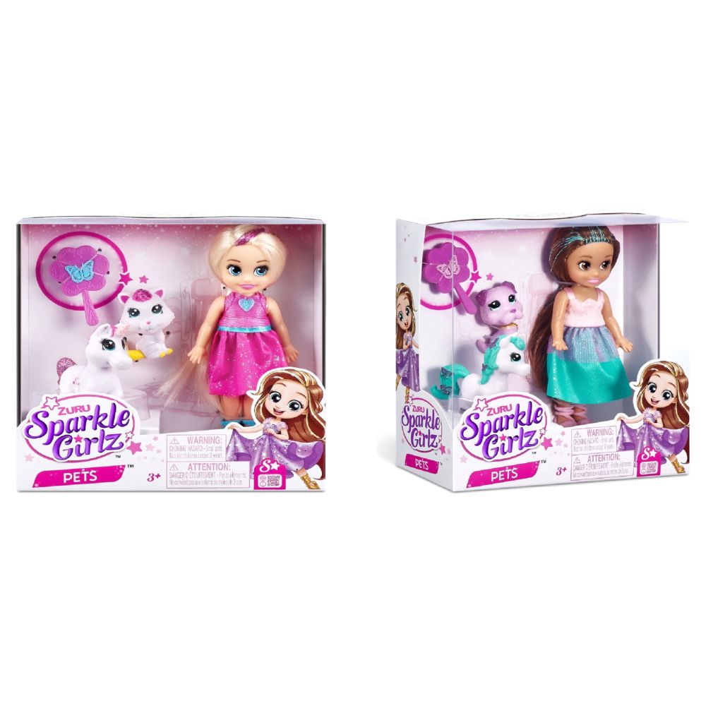 Zuru Sparkle Girlz Fashion Doll With Pets